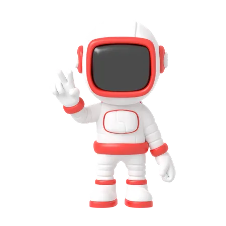 Cartoon Astronaut 3 D Rendering Illustration 3D Illustration