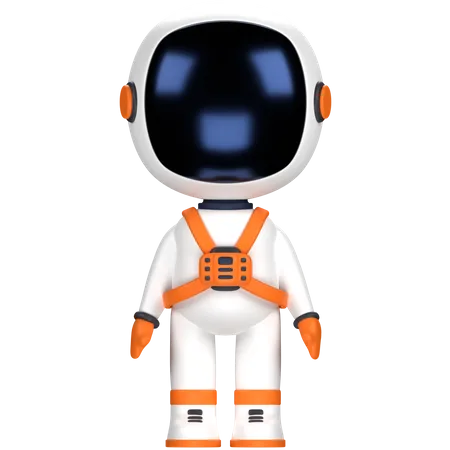 3 D Illustration Of An Astronaut From Front 3D Illustration