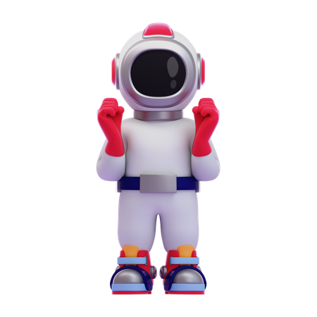 Astronauten-Aufregungsgeste  3D Icon