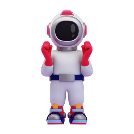 Astronauten-Aufregungsgeste  3D Icon