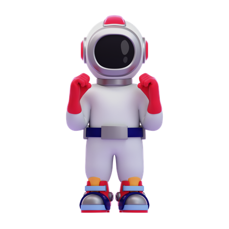 Astronauten-Aufregungsgeste  3D Icon