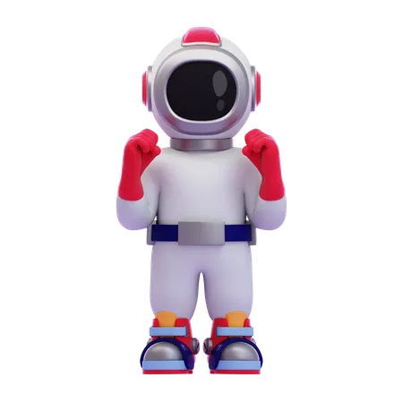 Astronauten-Aufregungsgeste  3D Icon