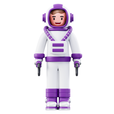Astronaut Cartoon  3D Icon