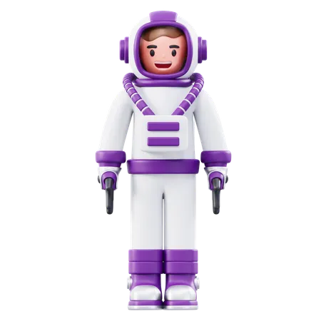 Astronaut Cartoon  3D Icon