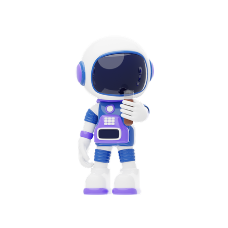 Astronaut Conducting Experiment  3D Illustration