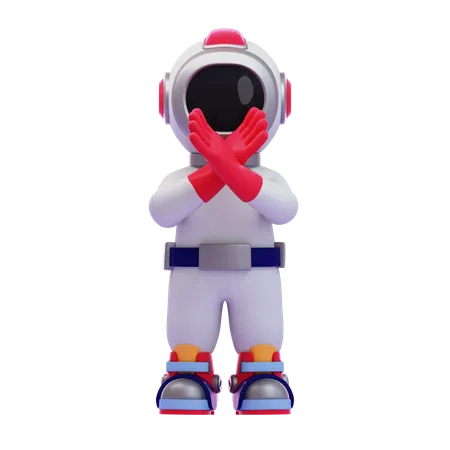 Astronaut Crossing Arms  3D Icon