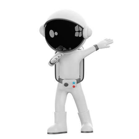 Astronaut Dance  3D Illustration