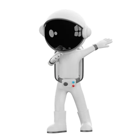 Astronaut Dance  3D Illustration