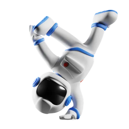 Astronaut dancing  3D Illustration