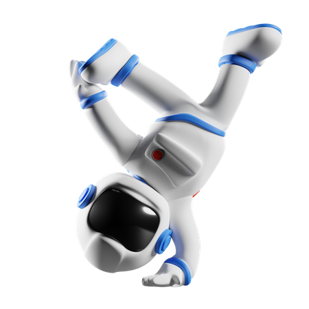 Astronaut dancing  3D Illustration