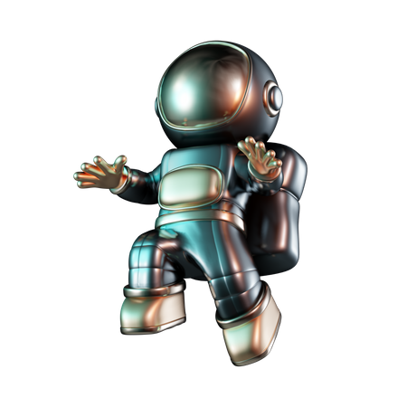 Astronaut Floating  3D Icon