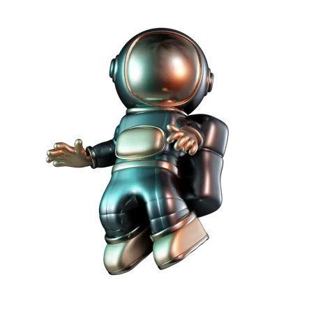 Astronaut Floating  3D Icon