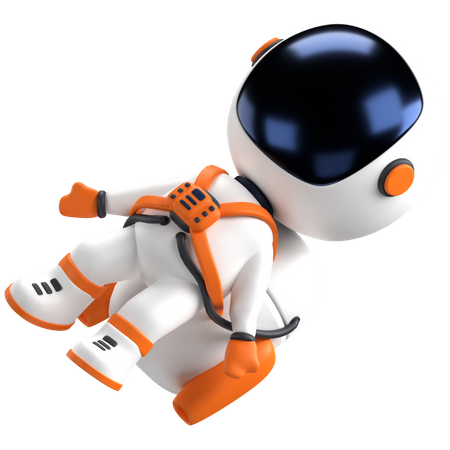 Astronaut floating  3D Illustration