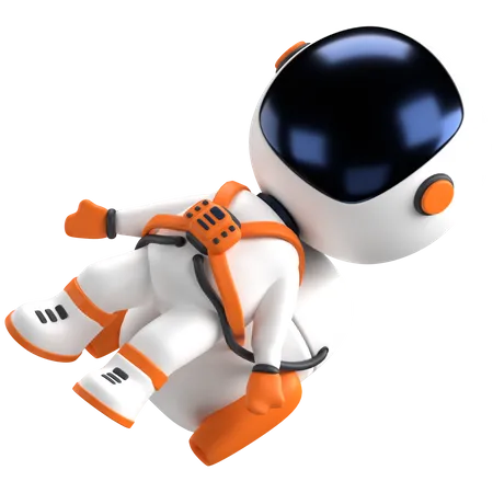 Astronaut floating  3D Illustration