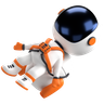 astronaut floating 3d