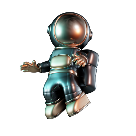 Astronaut Floating  3D Icon