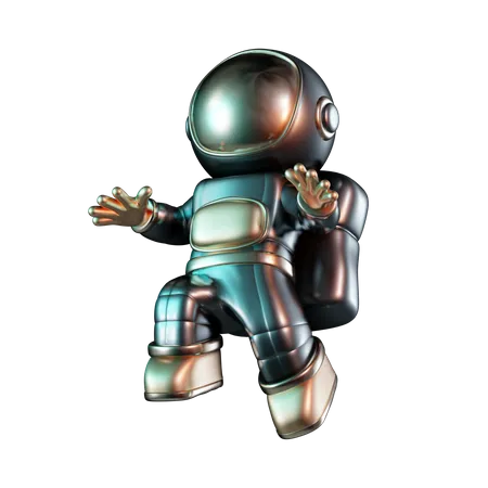 Astronaut Floating  3D Icon