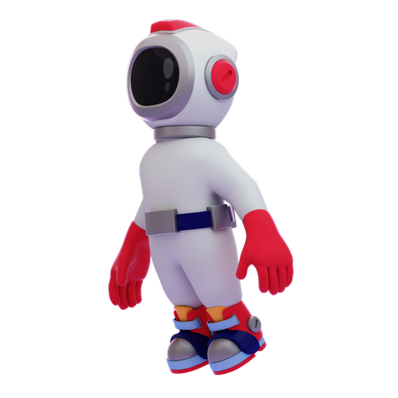 Astronaut Floating In Space  3D Icon