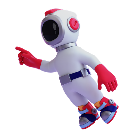 Astronaut Floating In Space  3D Icon