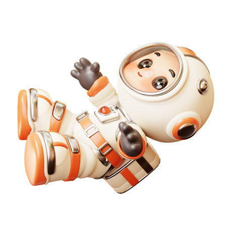 Astronaut Floating In Space  3D Illustration