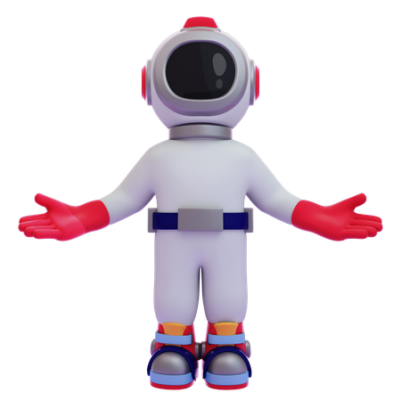 Astronaut Floating In Space  3D Illustration