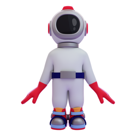 Astronaut Floating In Space  3D Illustration