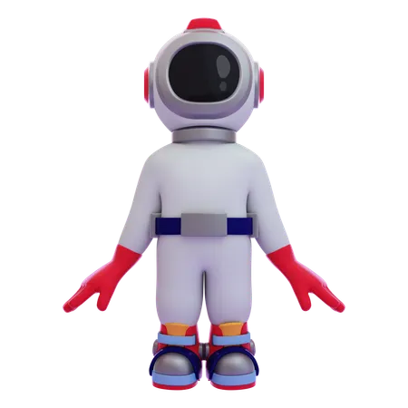 Astronaut Floating In Space  3D Illustration