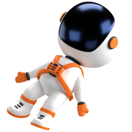 Astronaut floating in space  3D Illustration