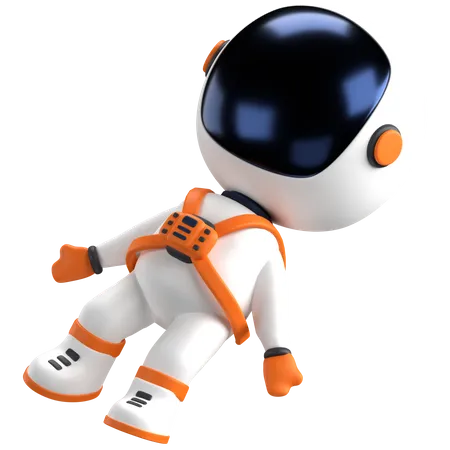 Astronaut floating in space  3D Illustration