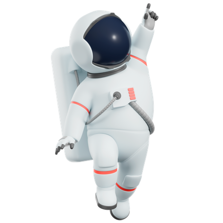 Astronaut Floating In Space  3D Illustration