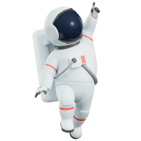 Astronaut Floating In Space  3D Illustration