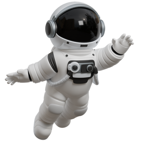 Astronaut Floating Space  3D Illustration