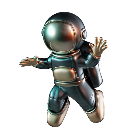 Astronaut Floating Towards  3D Icon