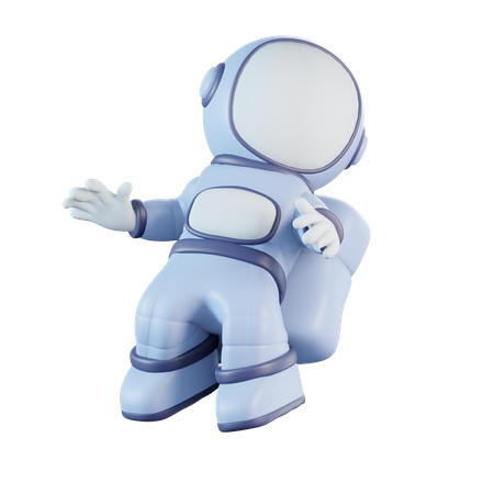 Astronaut Folating  3D Icon