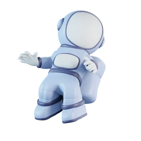 Astronaut Folating  3D Icon