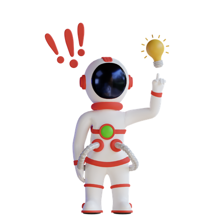 Astronaut Get And Ideas  3D Illustration