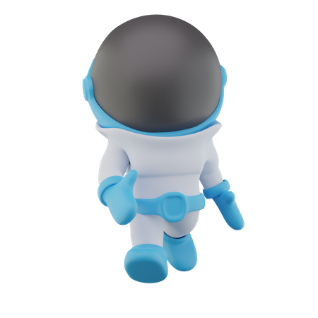 Astronaut gibt Hand  3D Icon