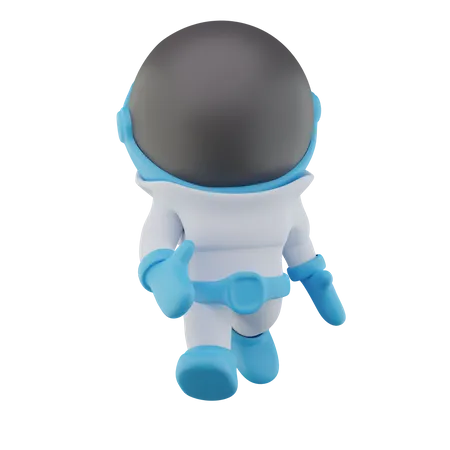 Astronaut gibt Hand  3D Icon