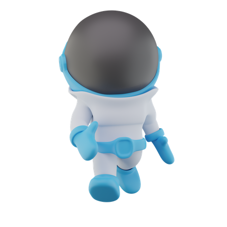 Astronaut Giving Hand 3D Icon