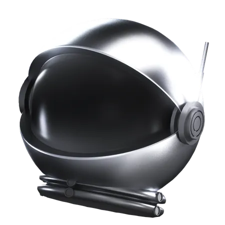 Astronaut Helmet With Silver Color Illustration In 3 D Design 3D Icon