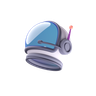 3d astronaut helmet logo
