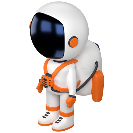 Astronaut im Raumanzug  3D Illustration