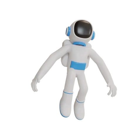 Astronaut im Weltraum  3D Illustration