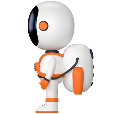 Astronaut im Weltraum  3D Illustration