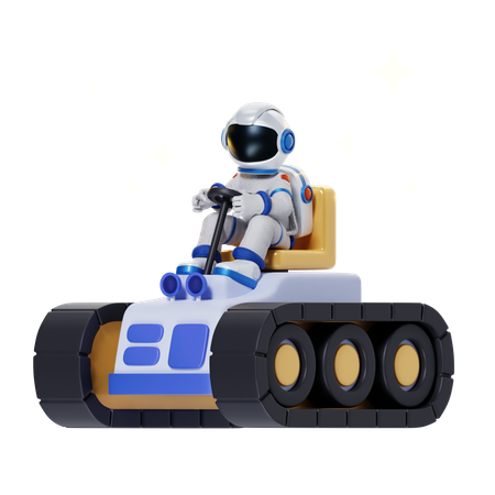 Astronaut in a Ship  3D Illustration