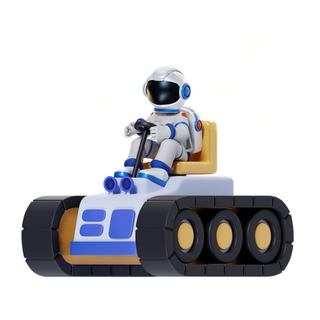 Astronaut in einem Schiff  3D Illustration