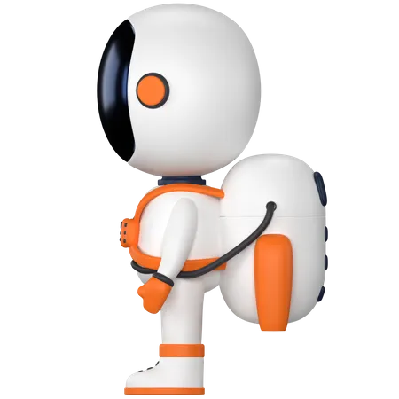 Astronaut in space  3D Illustration