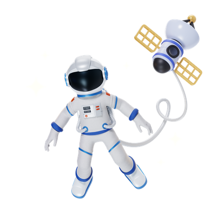 Astronaut in Space  3D Illustration