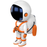 3d man in space illustration