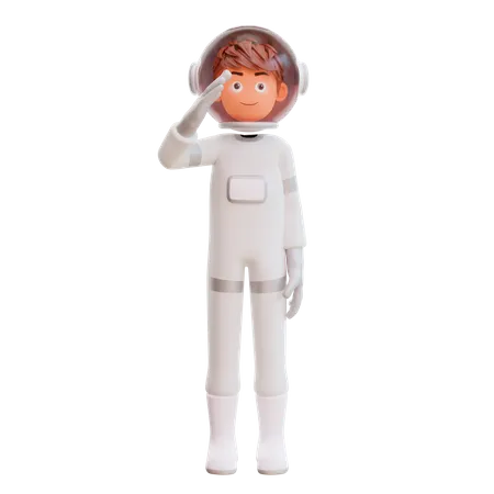 Astronaut Indonesia Independence Day 3D Illustration